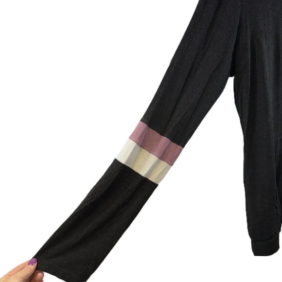 Market & Spruce Gray (Black) Knit Top Women’s 1X – Plus Size Sweater-Lightweight - Picture 3 of 6